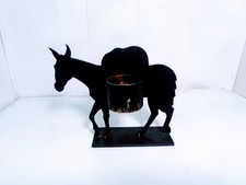 Vintage Black Candle Holding Horse picture
