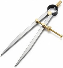 Precision Spring Dividers Calipers, 7-7/8 Inch Flat Leg Divider for Geometry, Dr picture