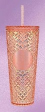 Starbucks 2021 Holiday Jeweled Rose Gold Iridescent Tumbler  24oz (Venti) - New picture