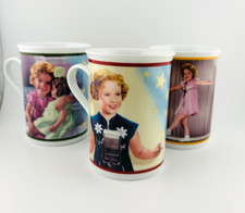 Vintage Shirley Temple Collection Ceramic Mug Set – Lot of 3 - The Danbury Mint picture