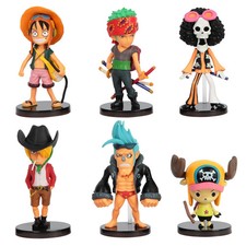 6Pcs One Piece Luffy Anime Action Figures PVC Model Collectible New Toys picture