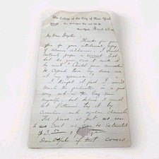 Antique CCNY Letter College of New York Alumni Address List c1880s picture