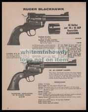 1979 RUGER Blackhawk Convertible and .30 Carbine Revolver Original PRINT AD picture