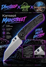 BNIB Kansept Main Street K1015H5 Pocketknife Elmax Tanto Black Topo Liner Lock  picture