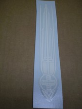 Schwinn Approved White Gothic Style Bicycle Seat Tube Decal Jaguar Corvette  picture