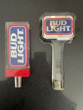 Vintage Estate Bud Light Acrylic-Lucite Tap Handle Lot of 2 Budweiser, Bud picture