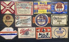 Vintage IRTP Beer Bottle Label Lot of 12 from MI, IN, MO, CA, CT, WI, OH, NY, picture