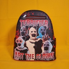 Loungefly Terrifier Art The Clown Splatter Halloween Horror Movie Mini Backpack picture