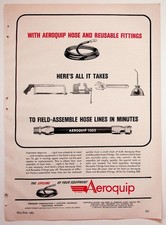 Aeroquip Vintage 1964 Magazine Ad Hose Fittings Tools Industrial Print picture