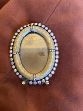 Jay Strongwater Oval Picture Frame Light Yellow Enamel w/Swarovski Crystals picture