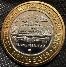 ⭐️GOLD STRIKE HOTEL &CASINO Limited Edition 999% .6 Oz Pure Silver Strke Center picture
