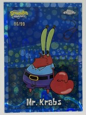 2025 Topps Chrome SpongeBob Mr. Krabs Bubblefractor /99 SSP picture