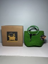 Native Indigenous, Tribal And Folk Art Massai Handwoven Purse Bag Beaded Handle picture