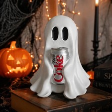 New COCA-COLA Ghost Figurine Holding Diet Coke Can Halloween No drinks picture