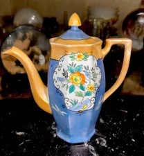 Vintage Hand Painted Nippon Japanese Lusterware Chocolate Pot picture