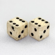 Antique Bone Dice Set Small Sized Approx .275