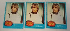 1977 TOPPS STAR WARS SERIES 1 BLUE LUKE SKYWALKER LOT OF 3 CARDS NO.1 READ picture