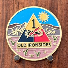 1st Armored Division Old Ironsides Iron Knights Challenge Coin  W#24 picture