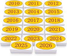 204 Pcs Car Windshield Year Stickers (2010-2026), 17 Dozen (12 per Year) picture