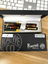 🤎 KAWECO BOXED SET DIA2 AMBER LIMITED EDITION PENS FOUNTAIN+BALLPOINT🤎  picture