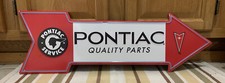 Pontiac Service Sign Arrow Quality Parts Gas Oil Garage Bar Auto Vintage Style picture