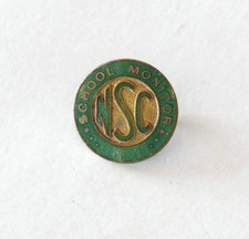 Vintage NSC School Monitor Enamel Metal Lapel Pin Hat Badge picture
