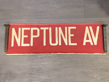 NYC B&QT BROOKLYN QUEENS NEPTUNE AVENUE CONEY ISLAND BRIGHTON BEACH NY ROLL SIGN picture