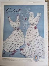 1959 Women's Carter's Sweet Violets Floral Gowns Lingerie Vintage Fashion ad picture