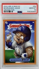 Topps 2022 GPK x MLB S2 #4b Begrudged Judge Orange Foil /50 PSA 10 picture