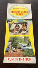 Vintage Florida Travel Brochure Map State Parks Fun Sun 1960s Colorful Ephemera picture