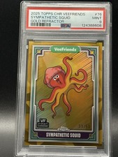 Topps Chrome VeeFriends Sympathetic Squid Gold Refractor /50 PSA 9 picture