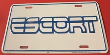Vintage Ford Escort Booster License Plate 1981 1982 1983 1984 1985 1986 1987 picture
