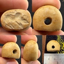 Wonderful Old Ancient Intaglio Seal Stone stamp Bead Old Piece picture