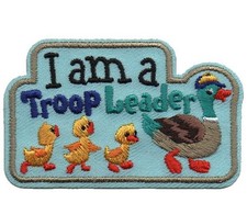 Girl  I AM A TROOP LEADER Fun Patches Crests Badges SCOUT GUIDE Daisy Brownie picture