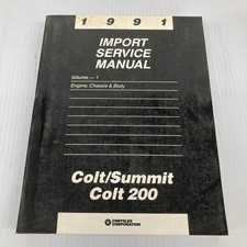 Colt/Summit Colt 200 Service Manual Chrysler 1991 picture