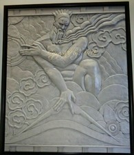 Contemporary True Canvas Art Deco Print Greek God- Zeus - 16 x 20 with 3D Effect picture