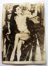 Vintage Early 20th‑Century Real Photo of Seated Asian Woman ~ 5 x 3½ Inches picture