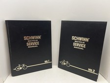 Vintage 1969-72 SCHWINN Bicycle Service Manuals Vol. 1 & 2 • Hardcover MINT picture