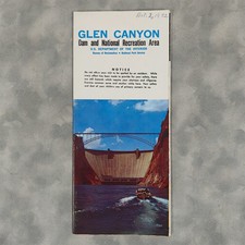 1970 GLEN CANYON Dam & Lake Powell Map Brochure NPS/Bureau of Reclamation Guide picture