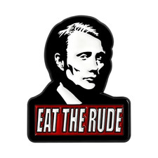 EAT the Rude Enamel Pins Famous Classic Terror Crime Movie Character Metal picture
