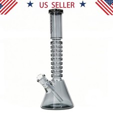 Heavy 15IN-XL Glass Bongs and Water Pipes Smoking Beaker bong Hookah w/14mm bowl picture