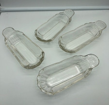 Vintage Glass Banana split Ice cream serving dishes dessert set of 4 picture
