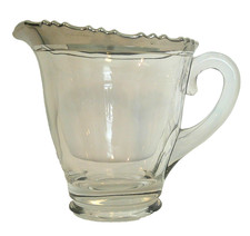 Vintage Fostoria Century Clear Glass Creamer with Platinum Rim picture
