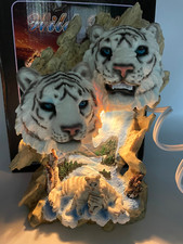 Artistry in Alabastrite - Double White Tiger Head Light  (10”) #SQ04 picture