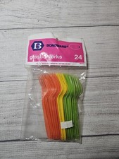Vtg 1970s Bondware Plastic FORKS -24 Pc- NEW Old STOCK - Continental Can Co picture