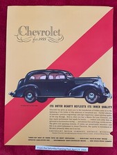 1935 Vintage Chevrolet Print Ad Saturday Evening Post April 27 Car Wall Art picture