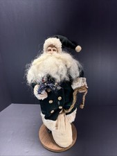 Unique Christmas Decor Standing Santa Claus 14.5” On Stand picture
