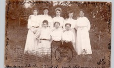 LADY FRIENDS GROUP plainfield wi c1910 postcard wisconsin real photo rppc named? picture