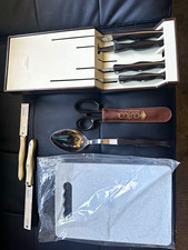 Cutco Lot Vintage Stainless Steel Flatware w/ Case + Cutting Board + Scissors picture