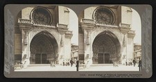 Photo:Fribourg Switzerland Cathedral Grand Portal 1900s Gothic Entrance picture